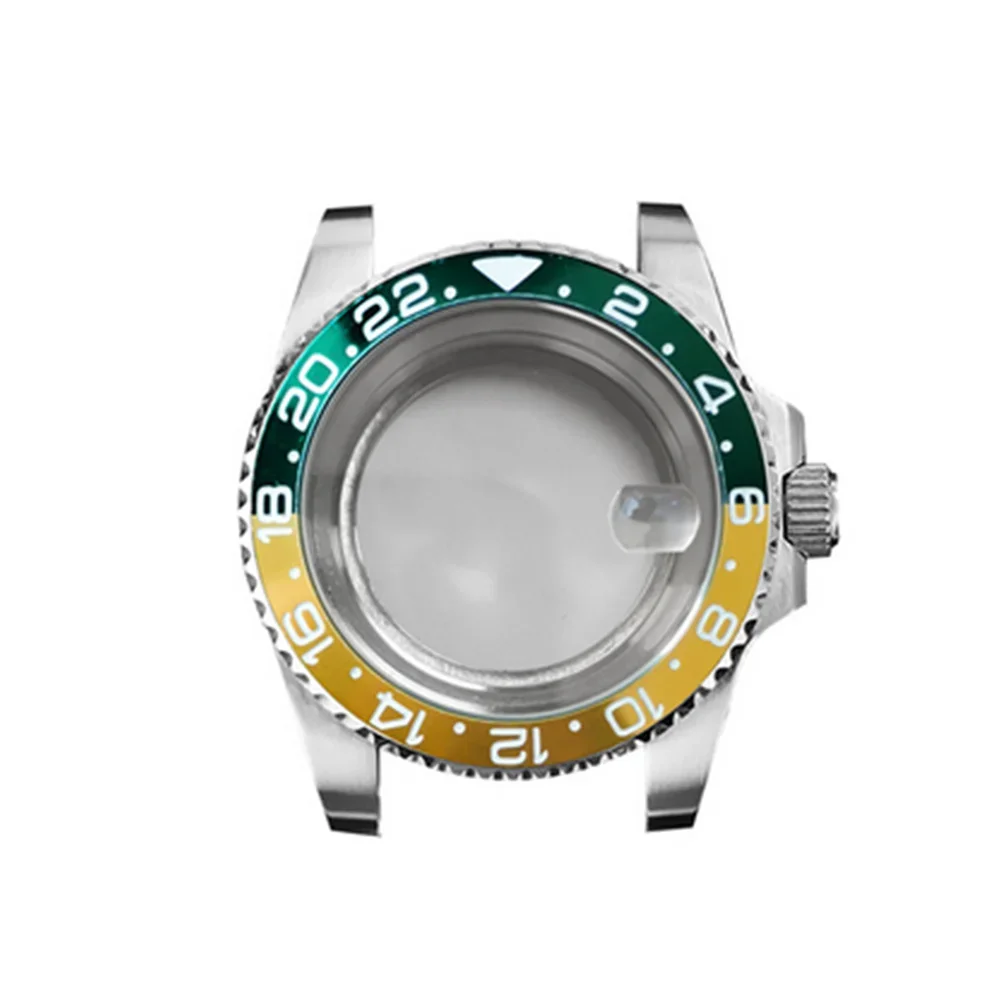 Watch Case Sapphire Mirror Magnifying Glass Ceramic Bezel/Aluminum Bezel 316L Stainless Steel for NH35 NH36 automatic Movement