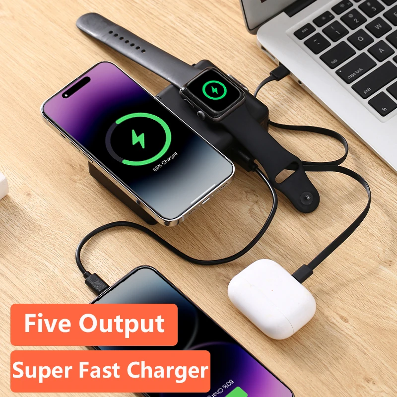 15W Magnetic Wireless Power Bank 65W GaN Wall Charger Qi2 Fast Charging Powerbank for iPhone 16 15 iWatch Samsung Laptop 2000mAh view 4