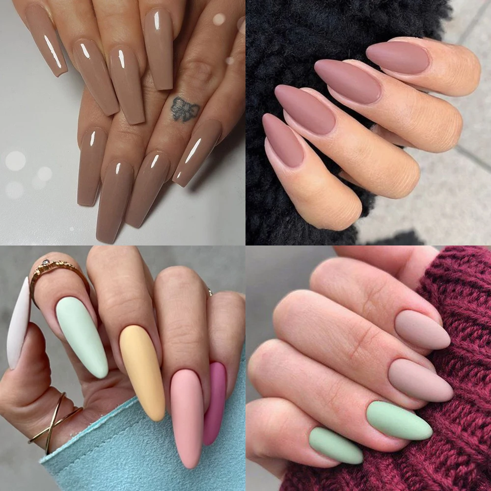 Poudre acrylique à Blush nu, 24 pièces, poudre à tremper neutre, Extension d'ongles français, sculpture professionnelle, polymère, poussière de cristal acrylique