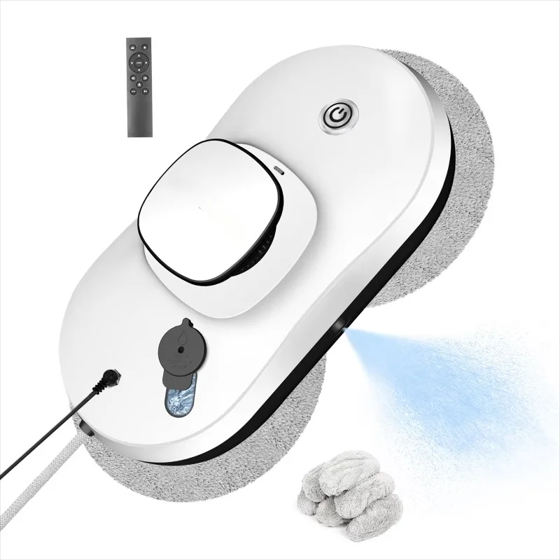 2025 Automatic window cleaning robot glass cleaner with water spray remote control anti-fall intelligent navigation path