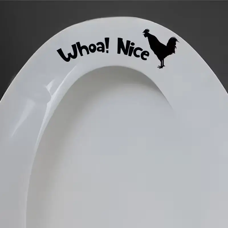 2026NEW Removable Toilet Seat Sticker Rooster Farmhouse Toilet Lid Decal Waterproof Vinyl Bathroom Wall Sticker Rental Decor 1Pc