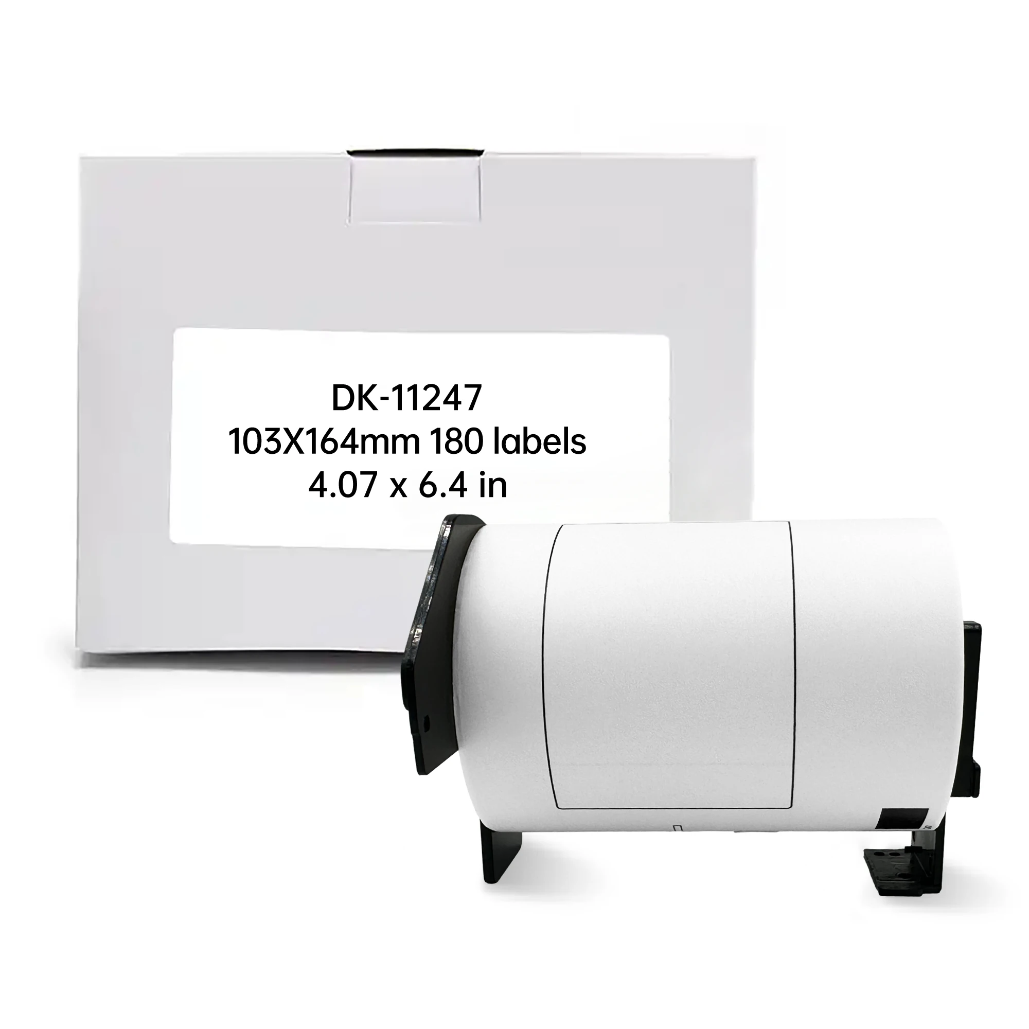 

Совместимые термоэтикетки Brother DK1247 DK-11247 103мм*164м с держателем, упакованные в картонную коробку