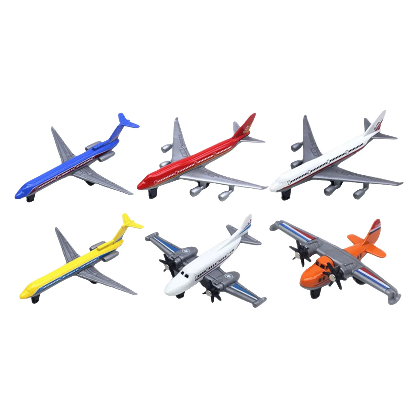 6 peças liga avião lutador jato 1/64 modelos de avião diecast modelos de avião liga escritório crianças adultos coleções quarto