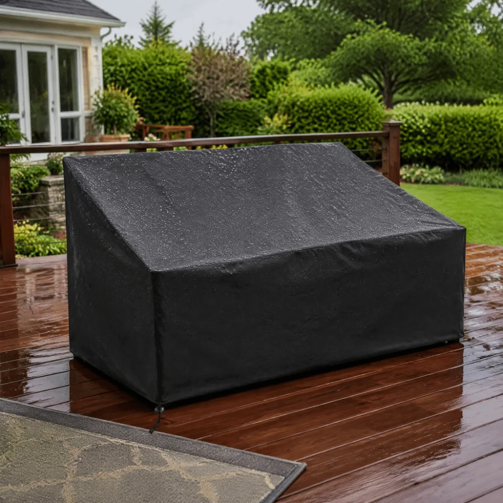 52.76x25.98x35.04in Outdoor Chair Cover Oxford Fabric Drawstring Handles Pet Trailer Cover Buckle Black Bicycle Trailer Cover