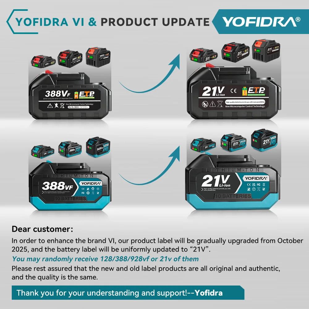 YOFIDRA Multifunktionaler 26MM Bürstenloser Elektrischer Schlagbohrer, Kabelloser Rotations-Schlagbohrer für Makita 21V Akku – Detail 20