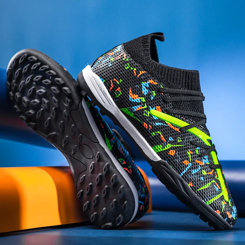 2026 Men's FG/TF Soccer Shoes with Long Anti-Slip Studs, Ultra-Light Football Cleats for Outdoor Matches & Training Sessions