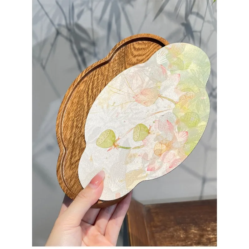 Walnut solid wood begonia pot, cloud yarn pot solid wood tea tray tea bearing retro tea tray