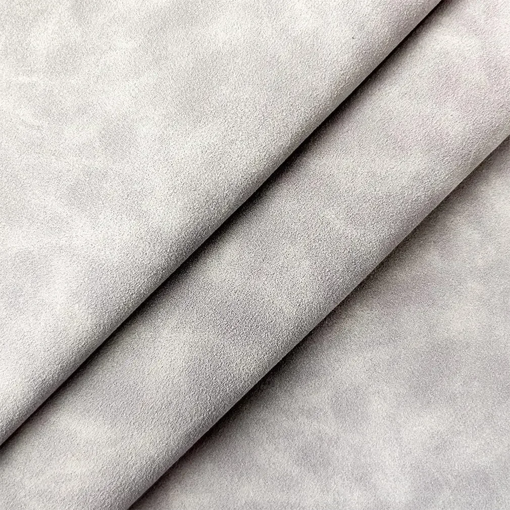 Gray Soft Faux Suede Fabric 30x135cm Synthetic Faux Leather Frosted Leatherette for Apparel Shoes Sewing Projects