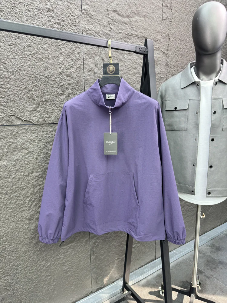 Svip خفيفة الوزن عارضة هوديي Jaet سستة الوقوف الياقة فضفاضة تناسب الخريف الربيع ex زوجين Faion البلوز ملابس خارجية