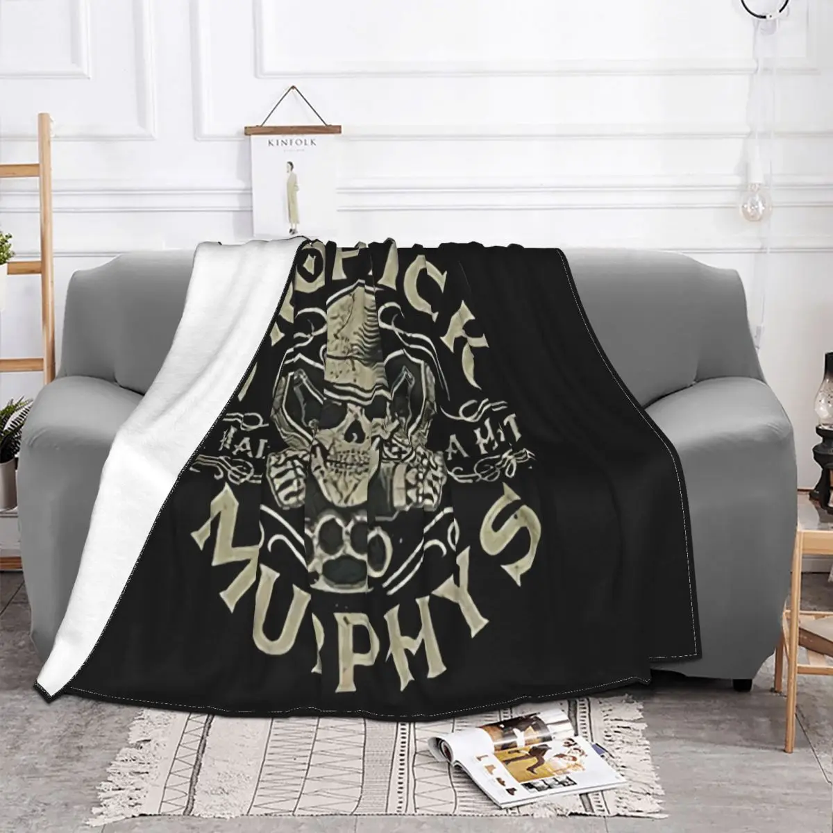 Dropkick For Men Harajuku Murphys Skull Men's Sm Md Lg Xl Xxl New Great Quality Throw Blanket