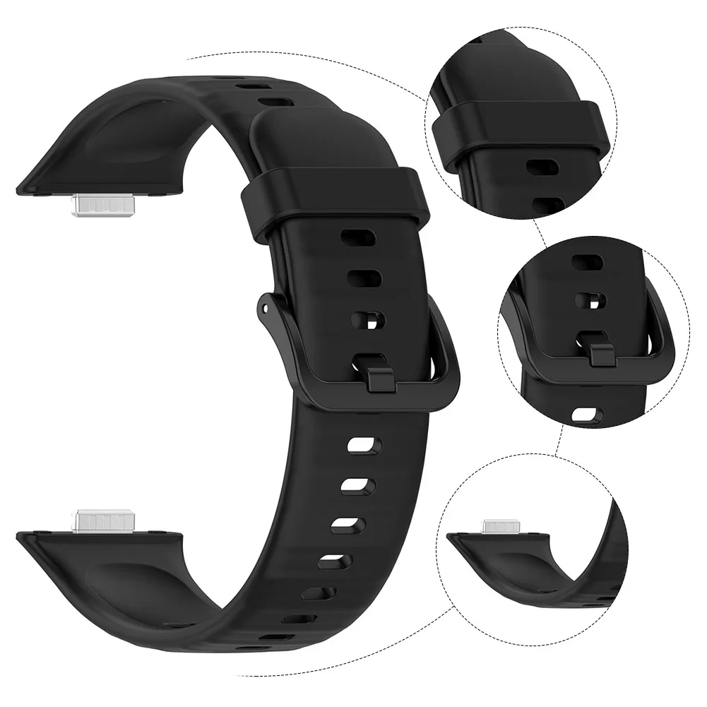 

Silicone Strap Breathable Replacement Wristband Sweatproof Sport Bracelet Sports Watchband for Huawei Watch Fit 3 Smart Watch