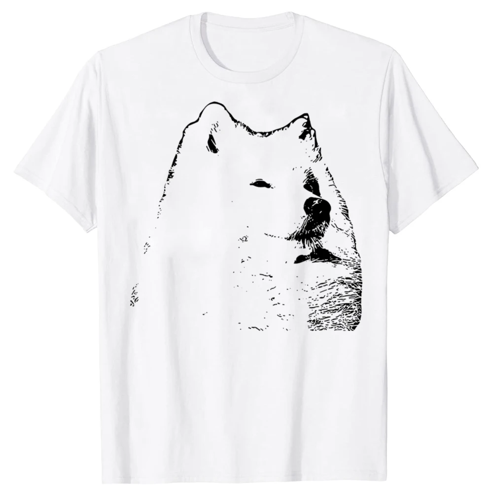 Funny Samoyed Dog Lover Graphic T-shirts Men Women's Fashion Casual Tshirt 100% Cotton Loose Oversized Animal Pet T Shirt