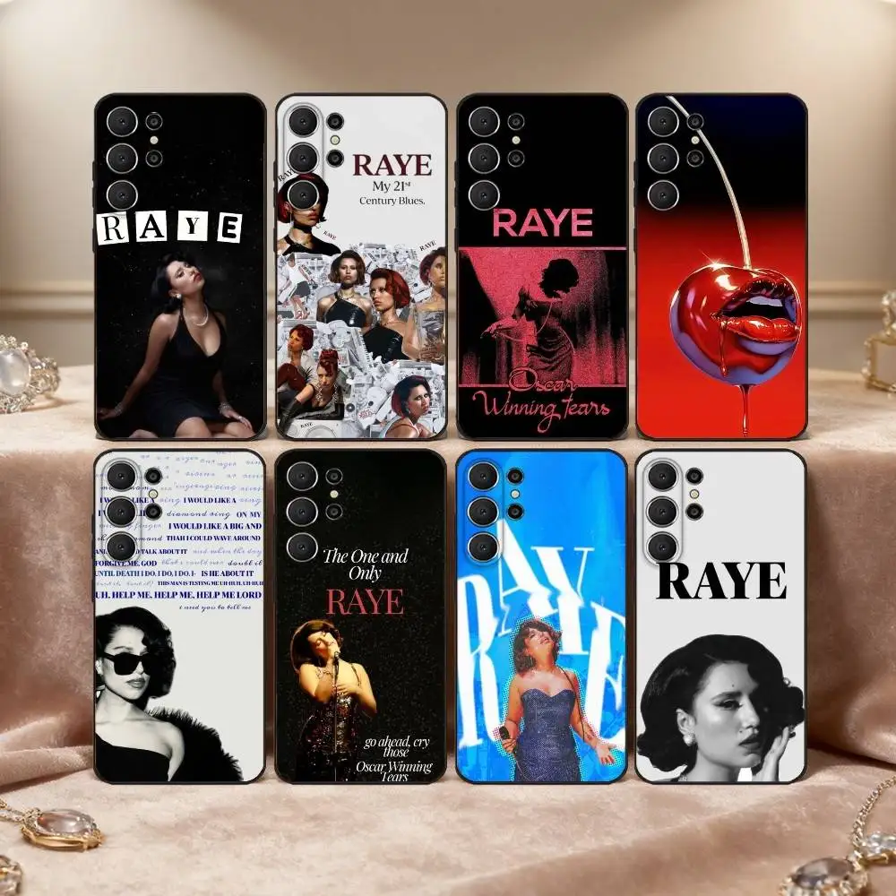 

R-Raye Singer Phone Case For Samsung S26,S25,24,23,22,30,21,10,9,Ultra,Plus,Lite,Black Soft Case