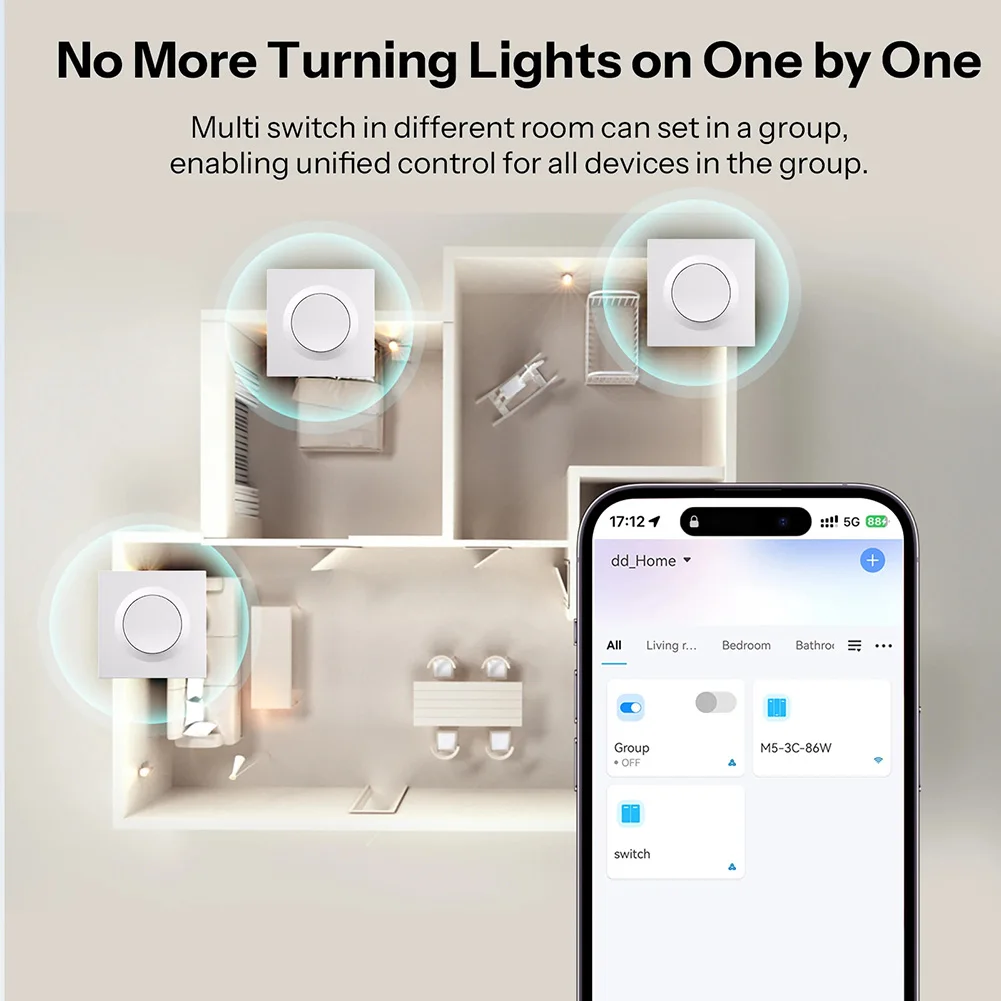 

Умный настенный выключатель AC100-240V для ZBMINIL2-E, Zigbee, Orb-ZBW1L, Home Assistant