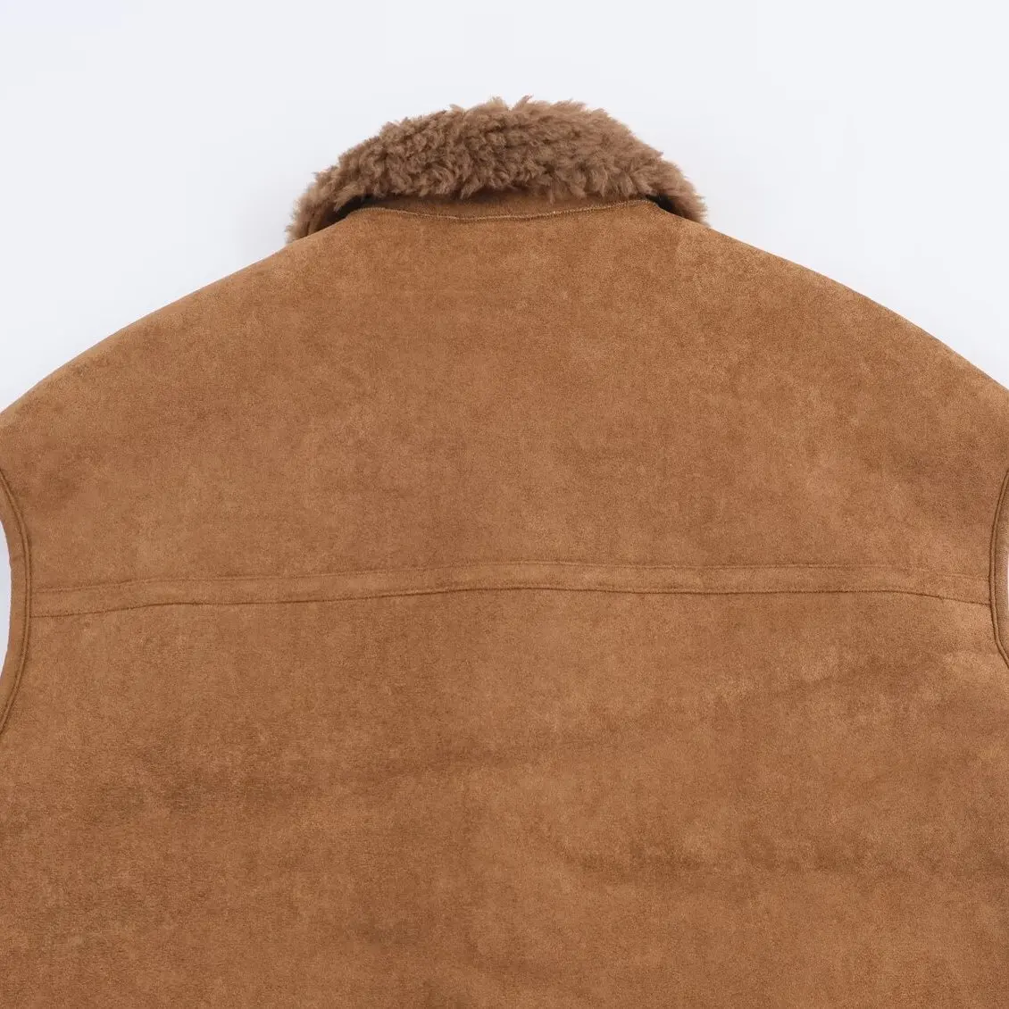 KASLEAD Modna Kamizelka z Kożucha Jagnięcego Damska Uliczna Stylizacja Kołnierz Zapinana na Jeden Guzik Kolor Włókno Poliestrowe Jesień 2025