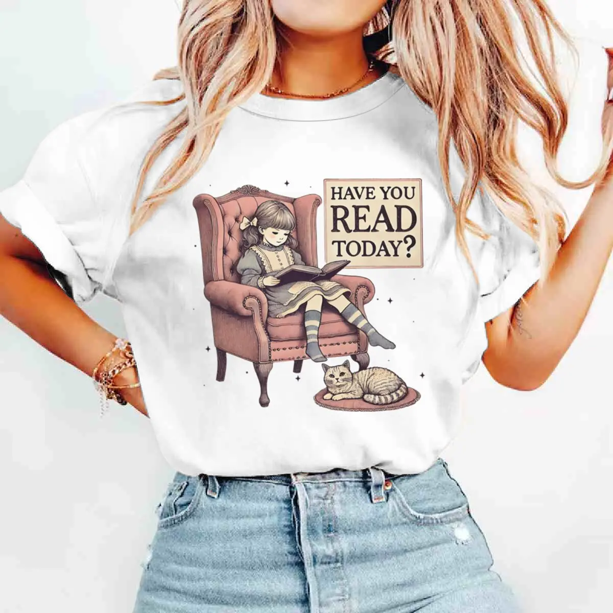 

Have You Read Today Print T-shirts Women Summer Classic Short Sleeve O Neck Tees Ladies Book Lover Gifts Tops Loose Soft T Shirt