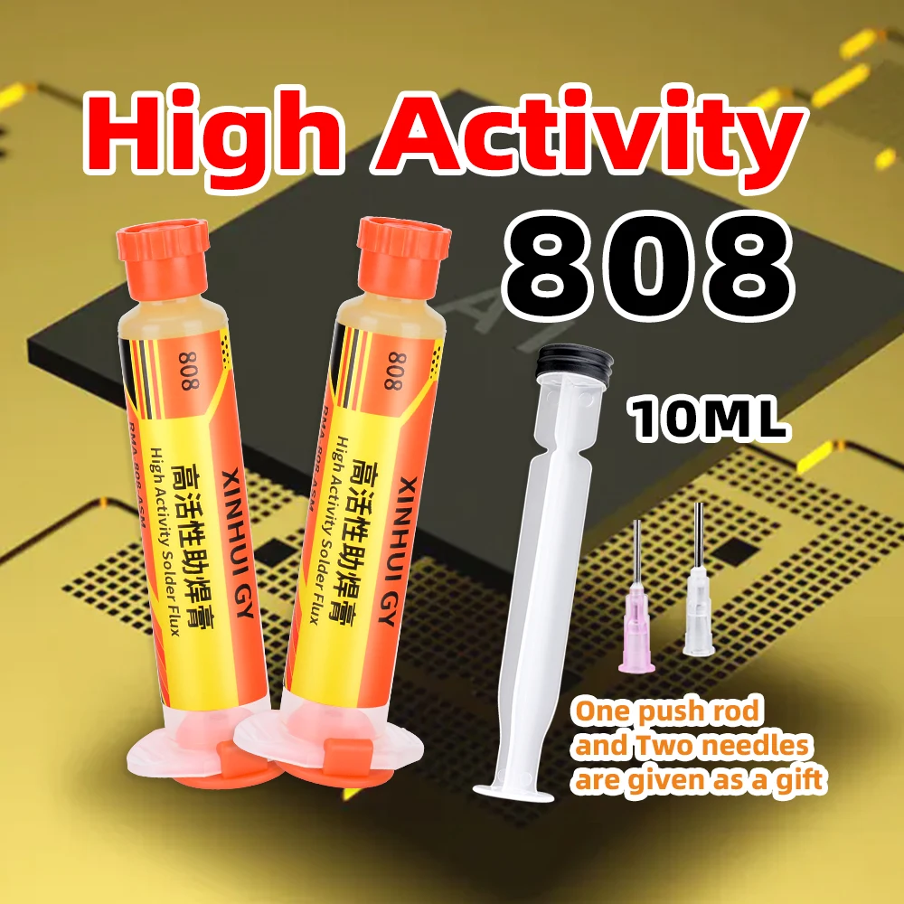 Mobile phone board maintenance solder welding table flux brand-new RA-808 high activity disposable rosin paste needle tube weldi