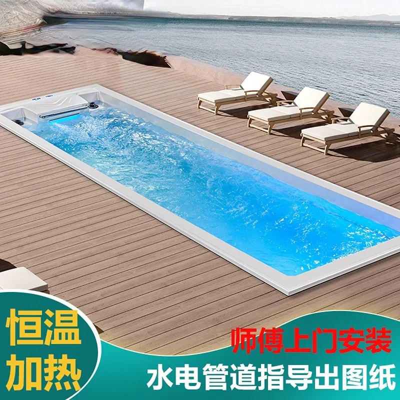 Luxury Infinite Swimming Pool Home Adult Villa Indoor and Outdoor Constant Temperature Surfing Intelligent Finished Swimming