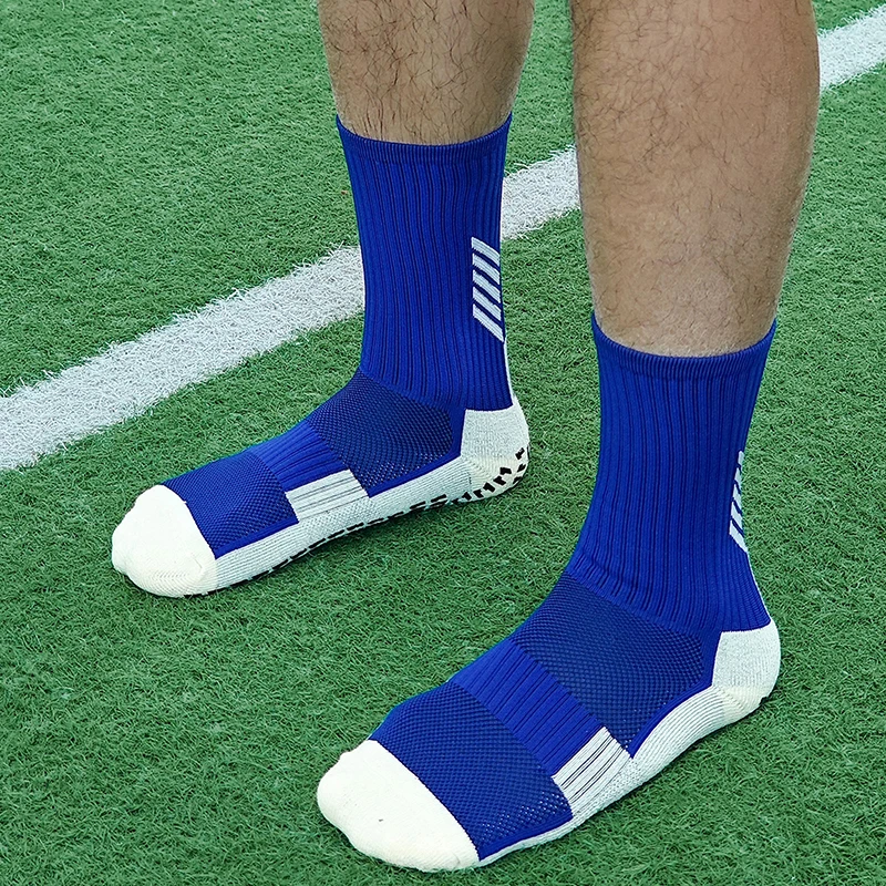 3 أزواج، جوارب رياضية من مادة البولي أميد للرجال، جوارب ركوب الدراجات، جوارب كرة القدم غير قابلة للانزلاق وقابلة للتنفس
