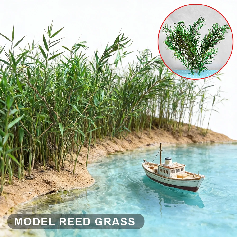 Simulatie Lange Bladeren Riet Gras Cluster Model Gras Vegetatie Bush Terrein Materialen Voor Micro Landschap DIY Accessoires 1Doos