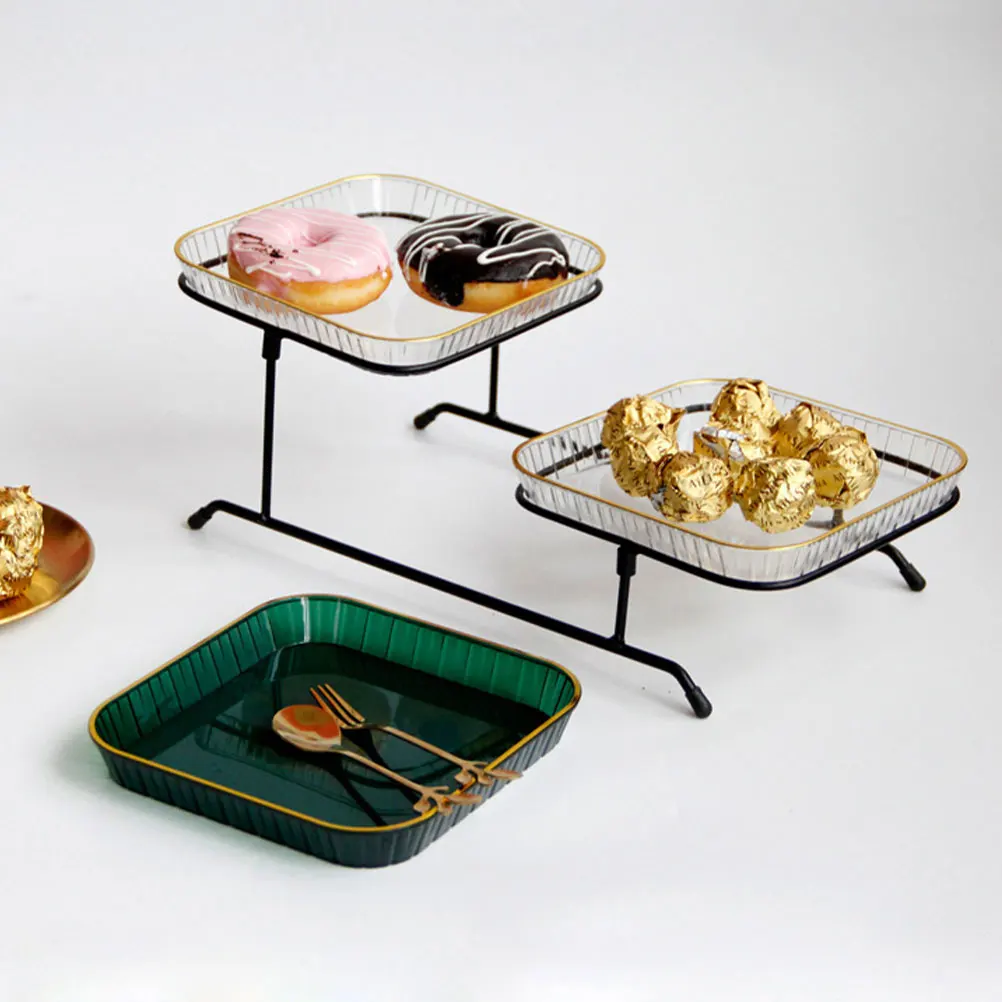 

1Set Multi-Function Dried Fruit Plate Snacks Storage Tray Plastic Display Tray Wedding Party Supply Decorative Food Storage