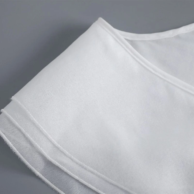 Soft Yarn Lace Small Shawl Fake Collar Women's Summer White Thin Shirt Detachable False Collars Girls Dress Neck Decorative