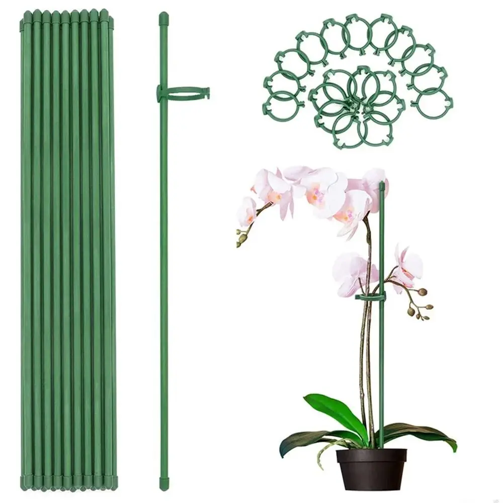 10Pcs Creative Plant Climbing Rack Adjustable Grow Support Rings Flower Stand Sticks Durable Reusable Plant Support Frame