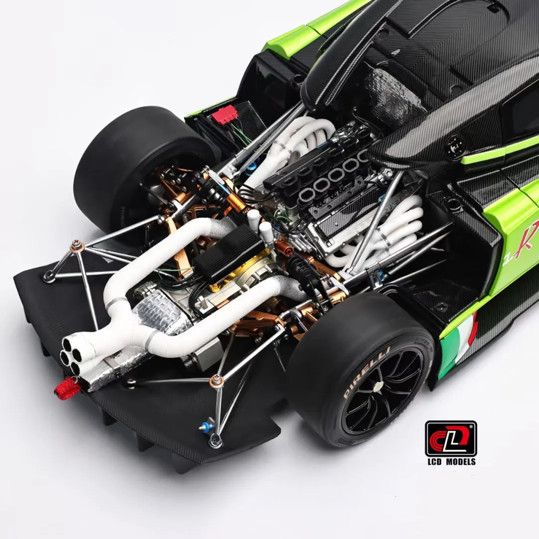 جديد LCD 1/18 Pagani Huayra R نموذج سيارة كامل مفتوح سبيكة دييكاست نموذج محدود مع ملصقات غرفة حلية جمع اللعب هدية