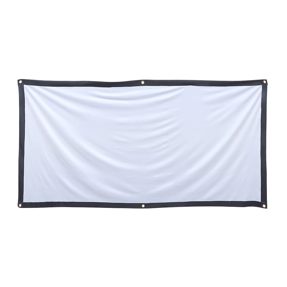 

Projector Screen Cloth with Rope Outdoor Projection Material Fabric Indoor Foldable Portable for