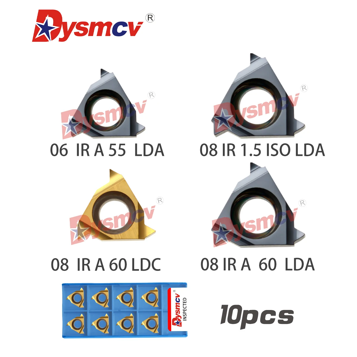 شفرة التحكم العددي 06/08 شفرة ملولبة 06IR A55 LDA/08IR A60 LDC قطع الحبوب العالمية لأجزاء الصلب الملولبة الداخلية