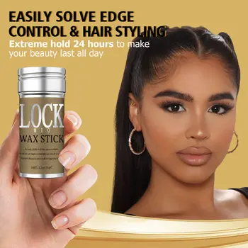 Vosková tyčinka na vlasy LOCKMIO pro ženy a děti s dlouhotrvající fixací, pomádou, kontrolou krepatění a poletujících vlasů, stylingovým voskem pro přírodní paruky 8 nejlepší prodej voskové tyčinky na vlasy - №2