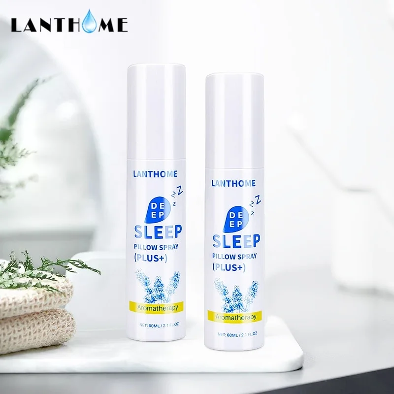 New 60ml Aromatherapy Deep Sleep Pillow Spray Chloroform Lavender Essential Oil Sleep Mist Spray for Sleeping 8 Hours