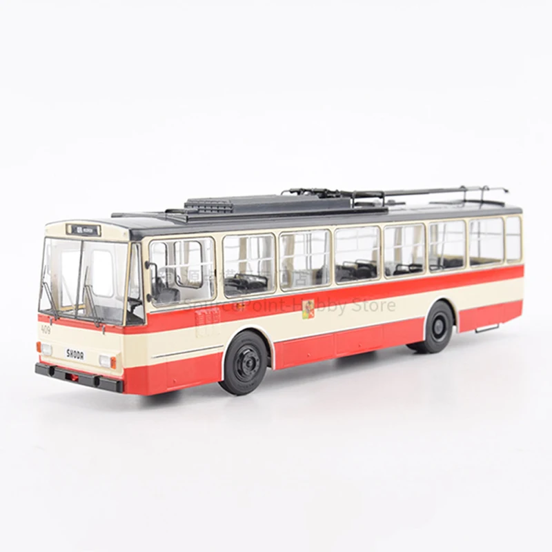 1:43 Scale Diecast Alloy Skoda 14TR German Trackless Tram Toys Cars Model PCL47171 Classics Adult Souvenir Gifts Static Display