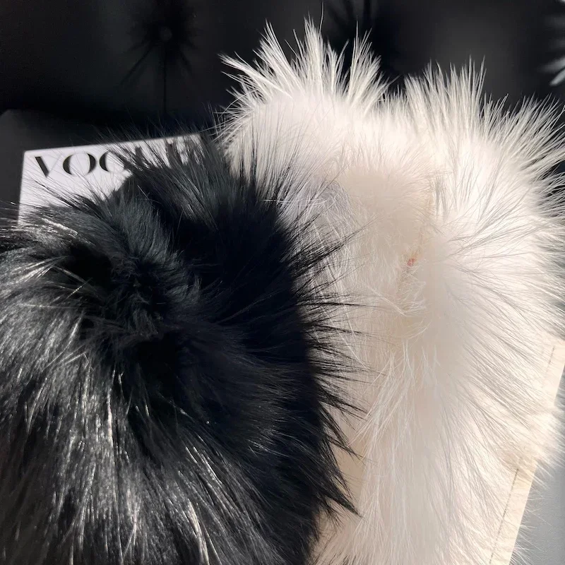 Luxuriöser Damen-Winterschal aus echtem Pelz, warmer Fuchspelz-Stirnbandring, modische Schals aus natürlichem Fuchspelz für Damen, Schals aus Naturpelz – Detail 7