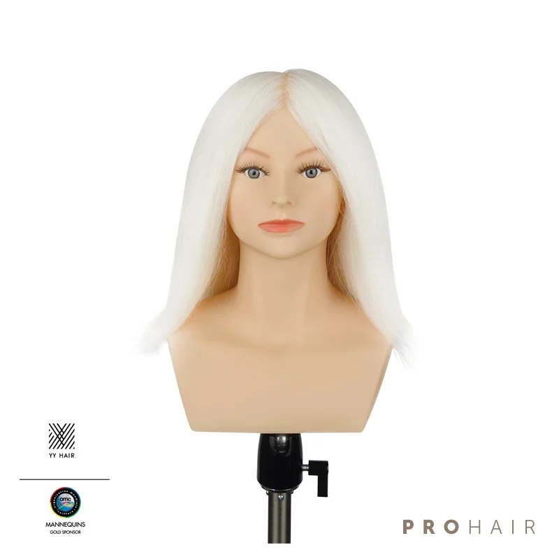 

Mannequin-Head 30CM 12'' 100% White Goat Hair Competition Mannequin Head Hairdressing Mannequin Doll Head For Hairdressers