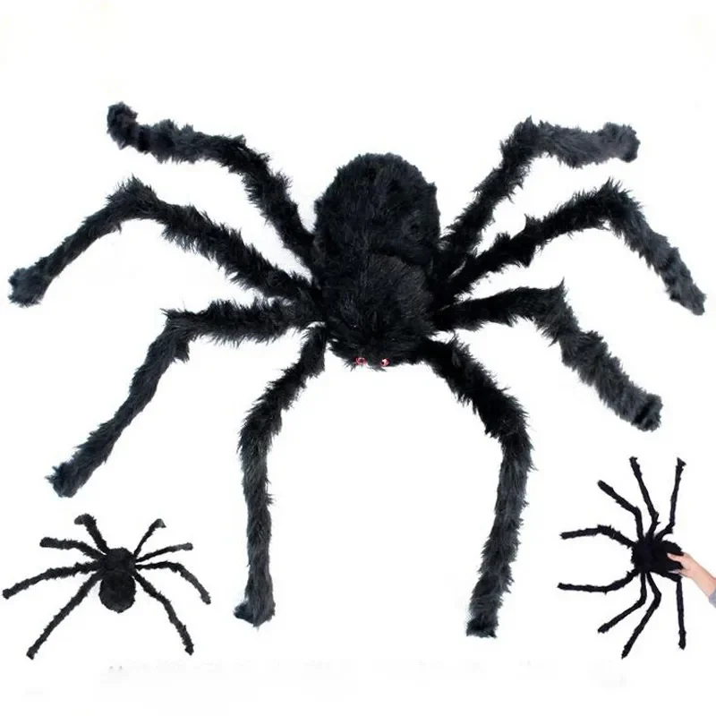 

Halloween Decorations Giant Spider Realistic Halloween Spider Props Fake Scary Hairy Spiders for Halloween Indoor, Outdoor and Y