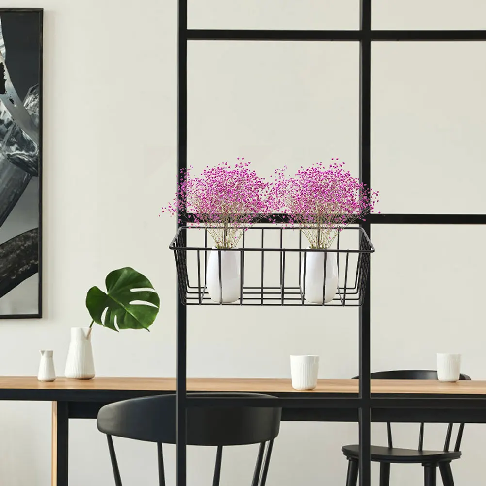 

1pcs Hanging Wall Baskets Kitchen Wire Iron Non-Punching Bathroom Rack Large-Capacity Strong Load-Bearing For Home Hotel