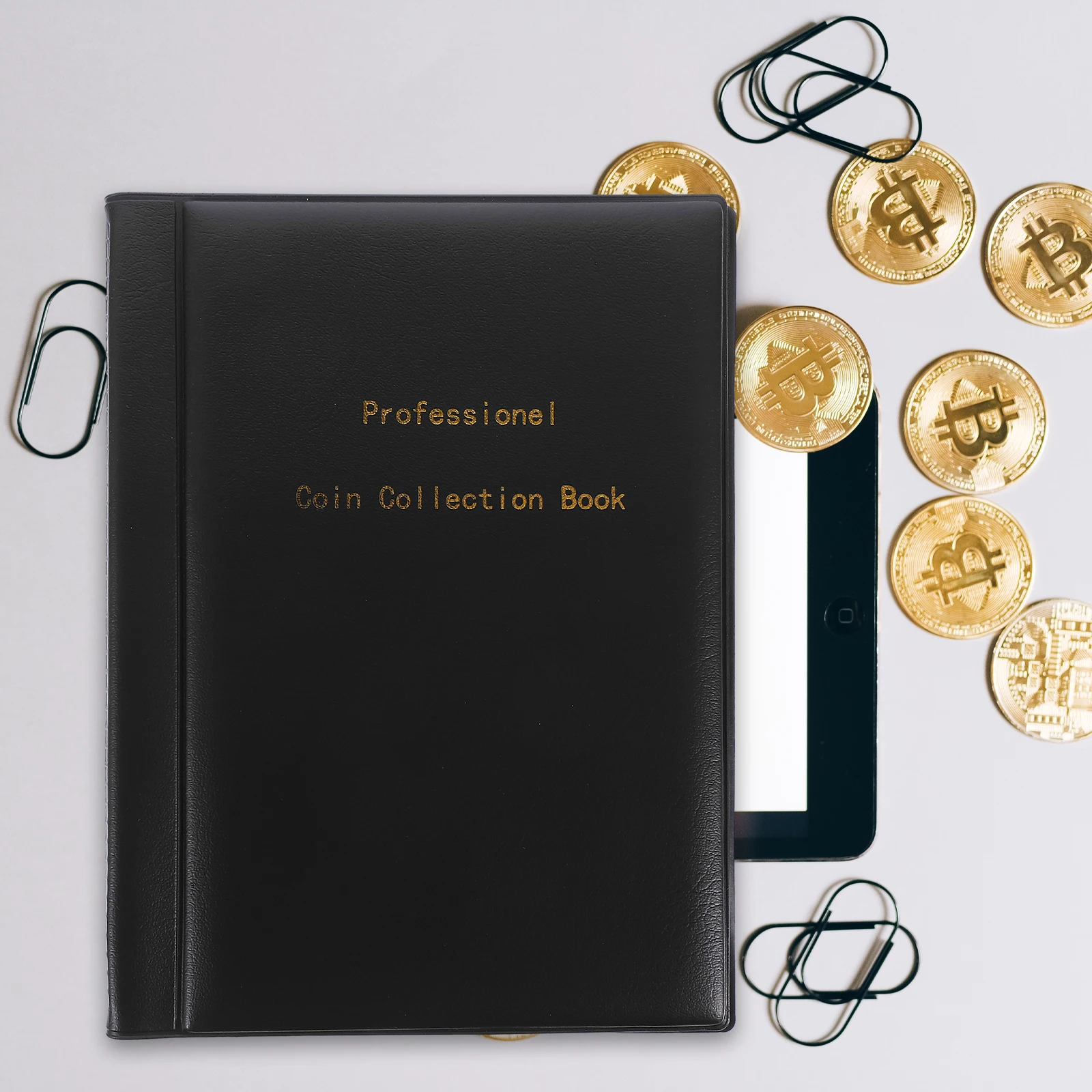 

Black ganizer Coin Collector Book PVC Coin Collection Holder Hard Cover ganizer for Collectors to Store Coins