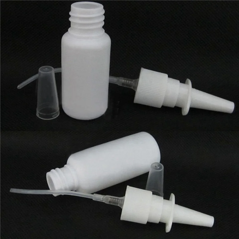 A44T 40Pcs 10Ml Spray Bottle Refillable Plastic Mist Nose Nasal Sprayer