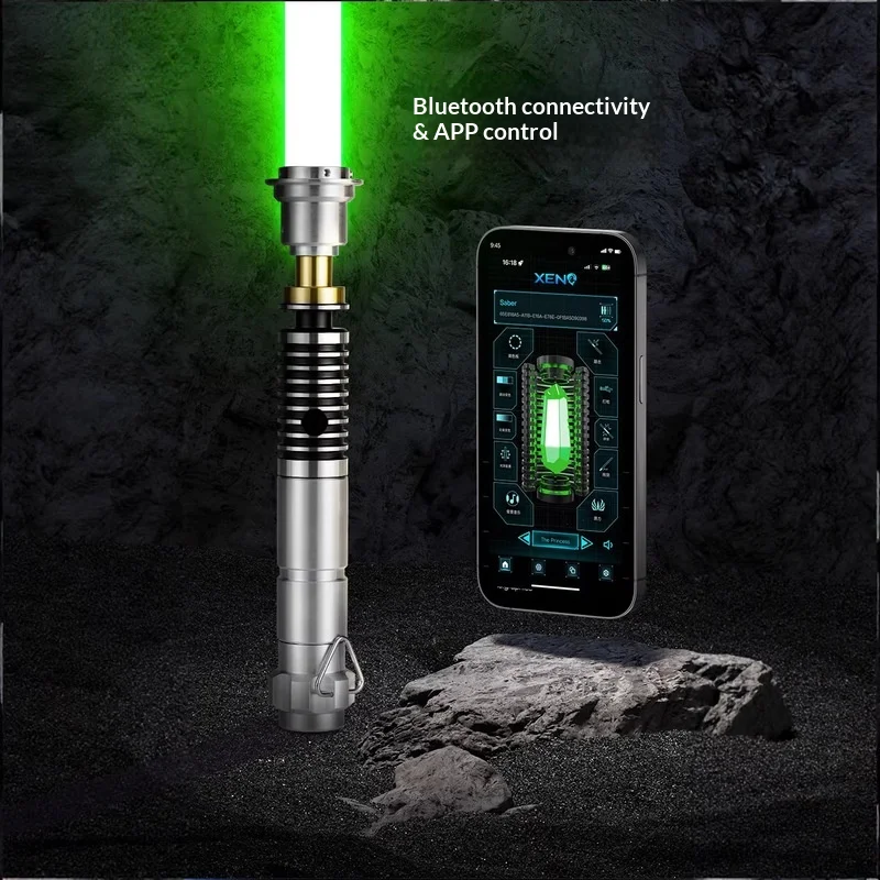 Xeno Lightsaber Metal Rgb Bluetooth App Control Heavy Dueling Rechargeable Aluminum Hilt Collectible For Adults Cosplay Props