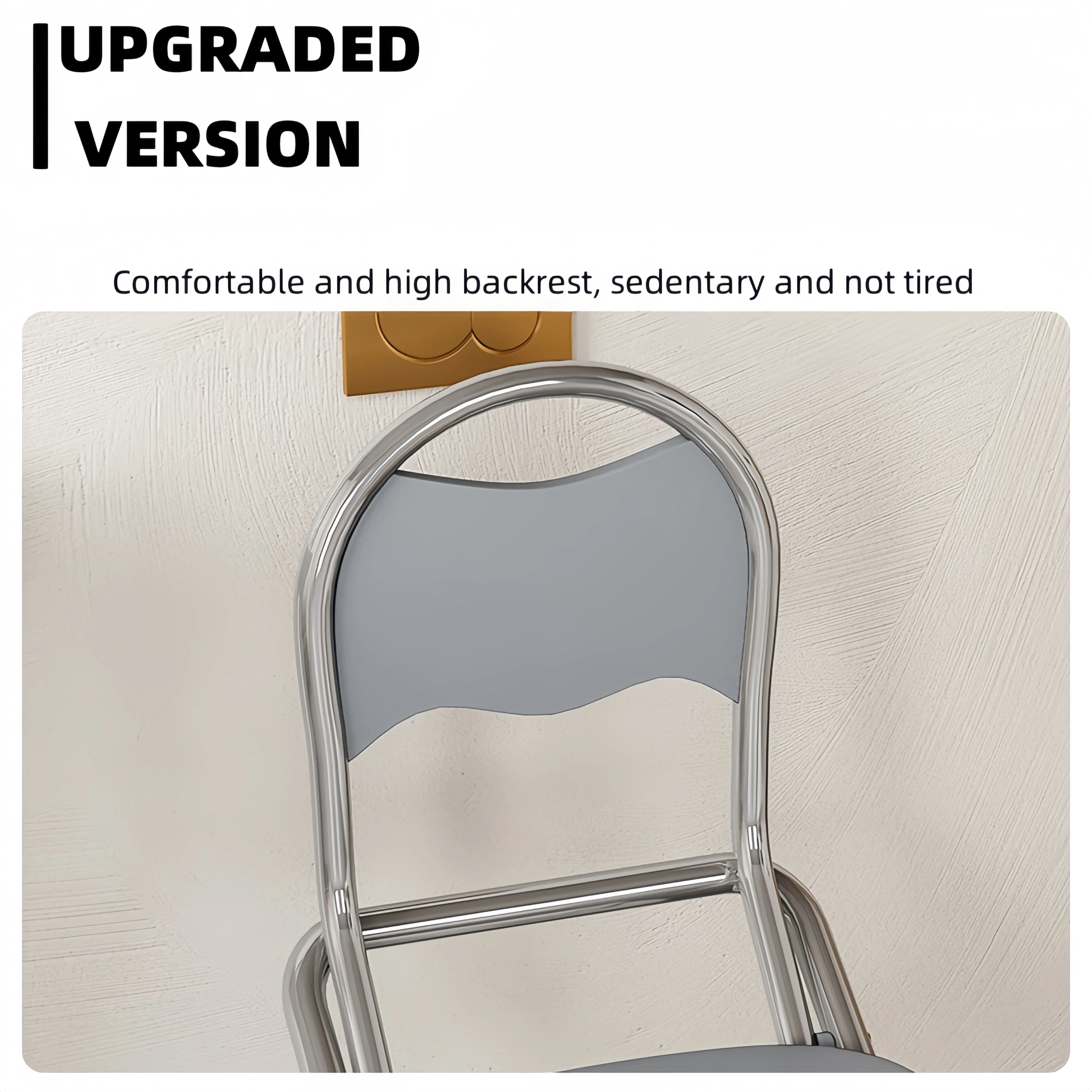 Portable Folding Commode Chair with Backrest Stainless Steel Non-Slip Toilet Seat for Seniors Disabled Pregnant Shower Chair