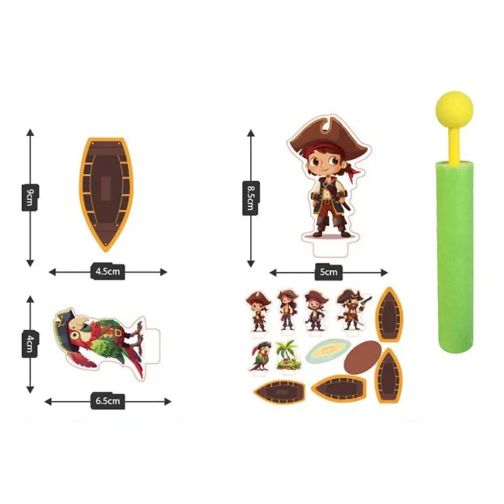 EVA-materiaal Waterspeelgoed voor kinderen Waterspelpuzzel Ontwerp Badkamerspeelgoed Baden Plezier Strike Pirates Babybadspeelgoed