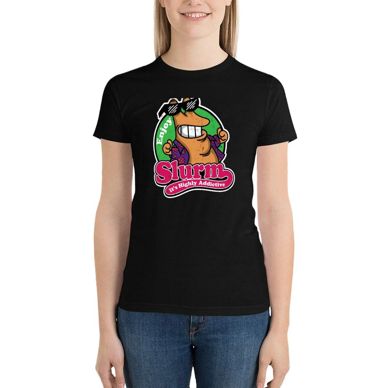 Genießen Sie Slurm T-Shirt Tops Kawaii Kleidung erhabene Ariat Shirts für Frauen