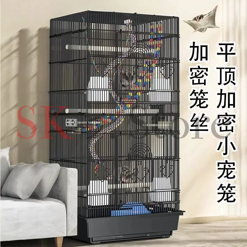 Large Interactive Villa Cage Full Set for Sugar Glider Ferret Mouse Chinchilla - Bird Cage Design Squirrel Accommodation