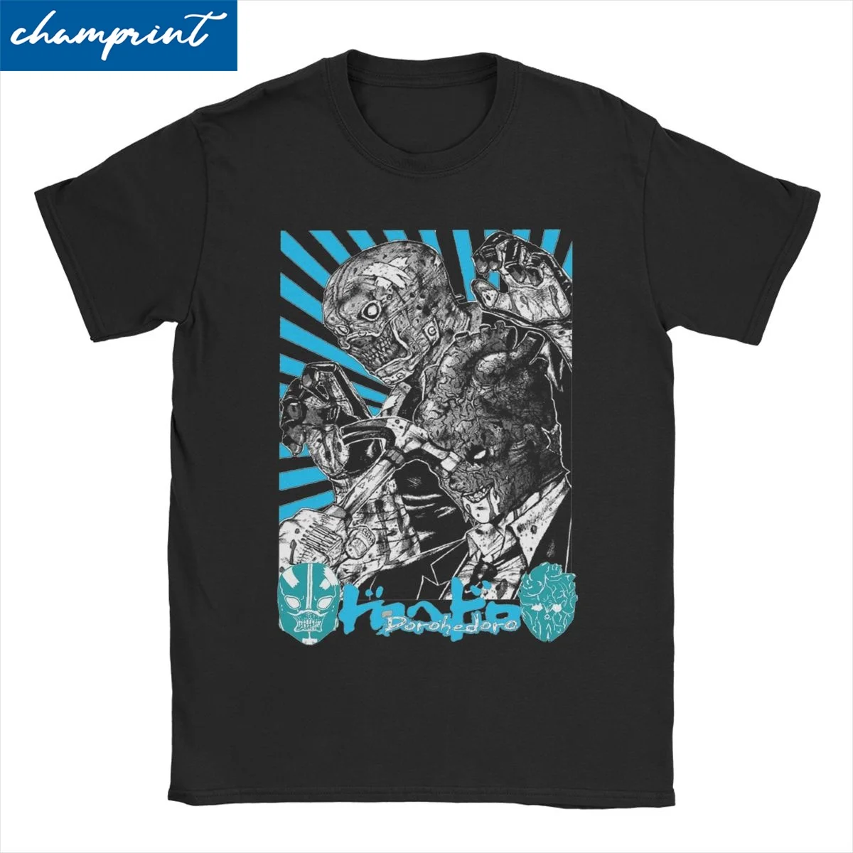 Retro Dorohedoro T-Shirts Men Women Anime Funny Cotton Tees Round Neck Short Sleeve T Shirt Gift Idea Tops