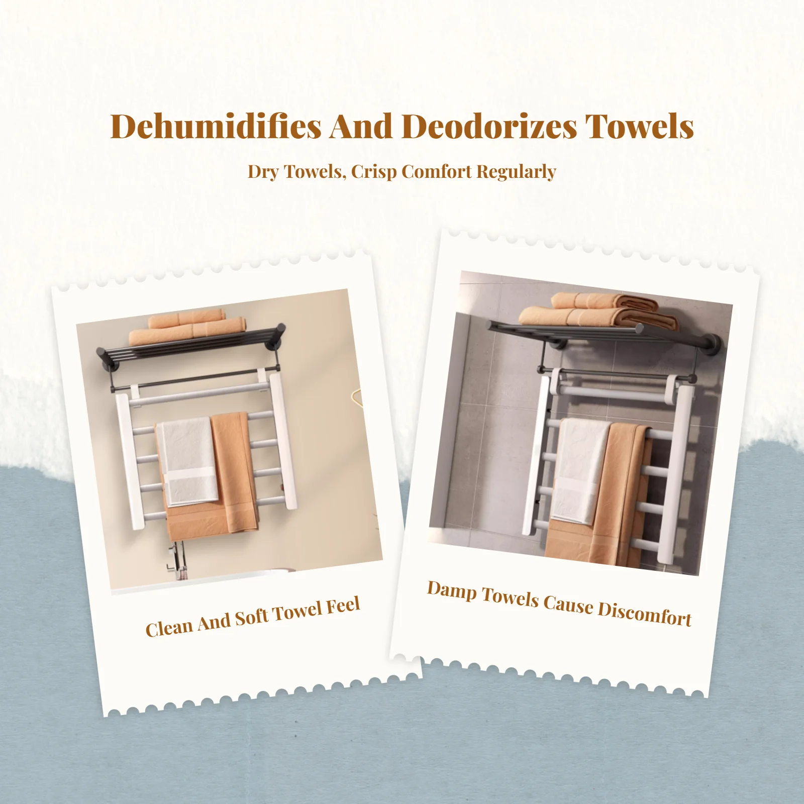 Elektrischer Handtuchwärmer, Aluminium, Badezimmer, Smart