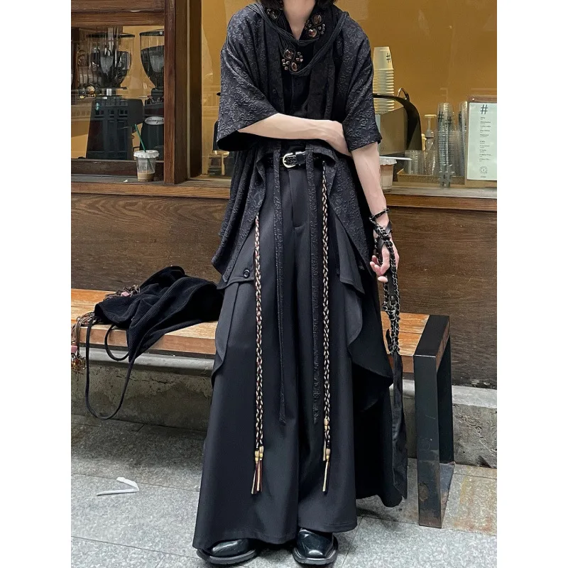 

Широкие юбки и брюки с кисточками и вырезом ветра, весна и осень, свободные и удобные ретро-юбки для отдыха