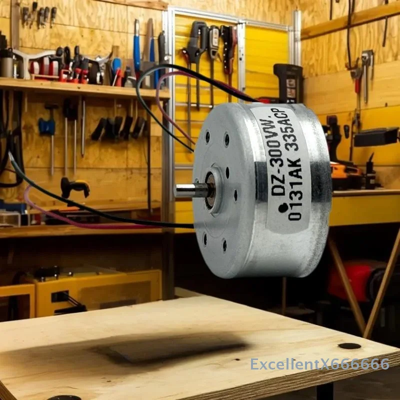 One Unit of 300 Micro DC Motor - 24mm Round 2mm Spindle, Operating Between 3V-6V; Suitable for DIY Toy, Solar or Fan Projects