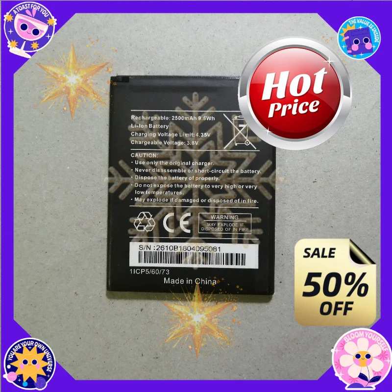 SWZY 2500mAh Battery for Lenny4 Plus Pour for JERRY 2 3 TOMMY 3 Et Wiko Y60