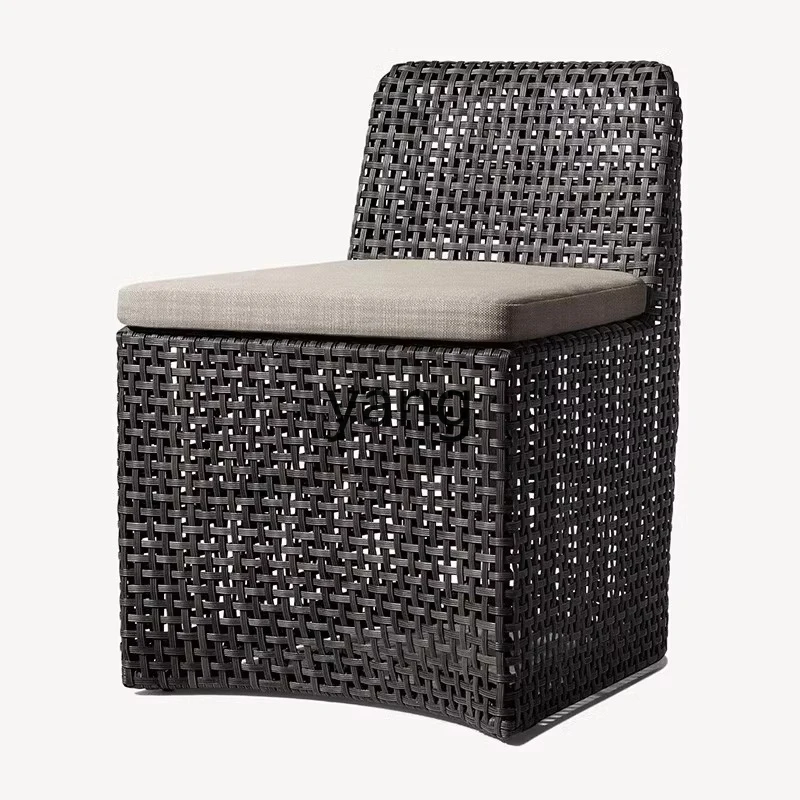 

LTT outdoor rattan table and chair villa garden courtyard rattan table and chair combination